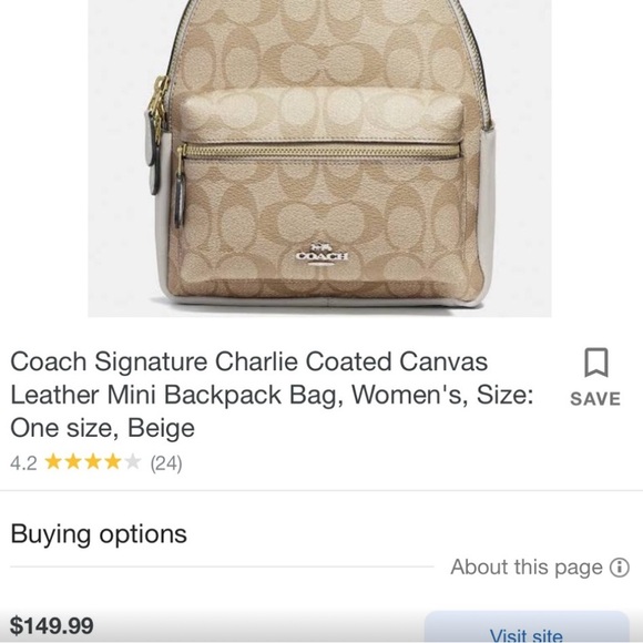 Women’s Coach Backpack - Picture 5 of 5